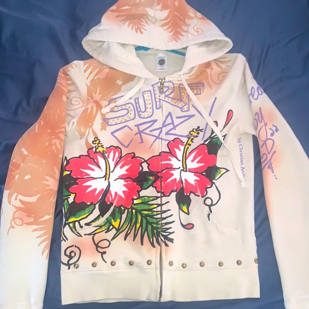 Ed hardy zip up jacket